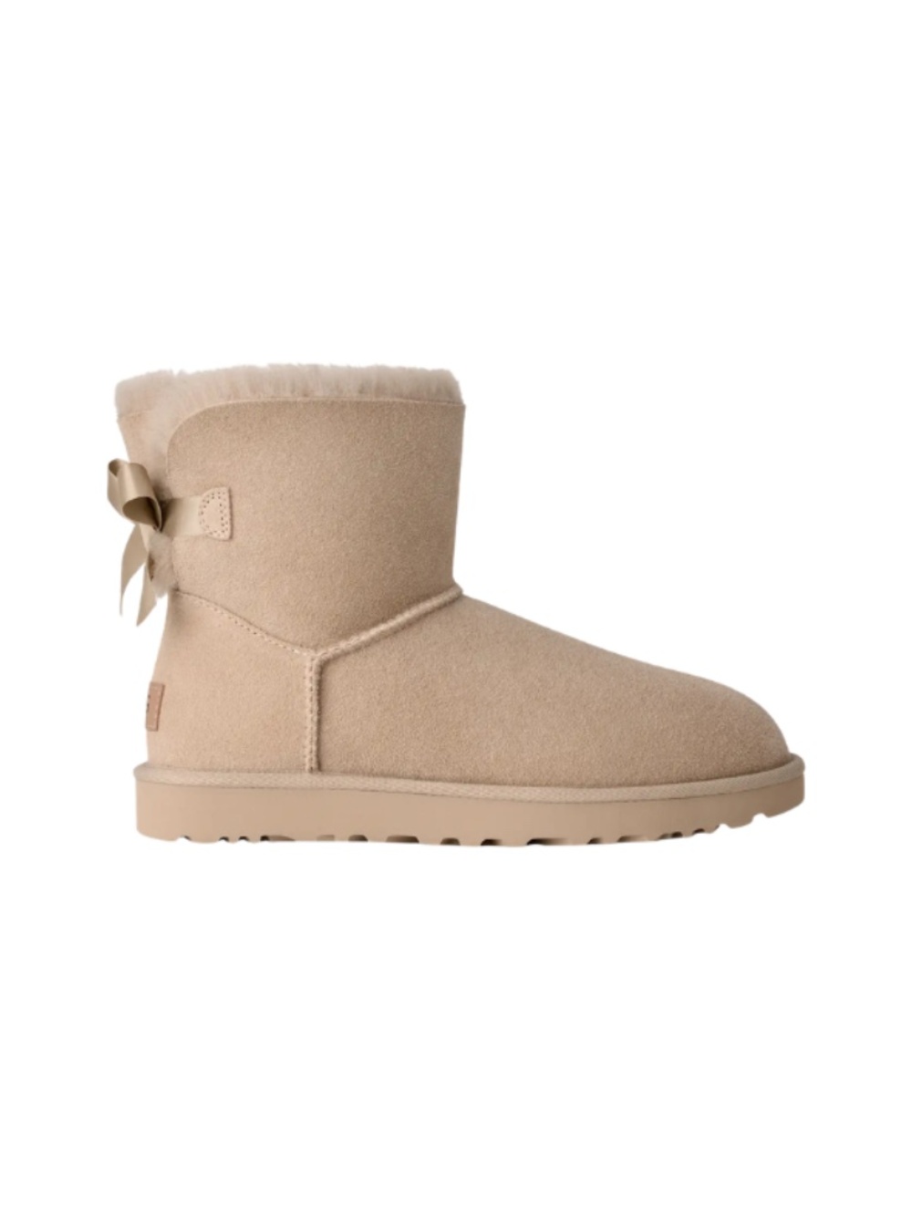 Women's UGG Mini Bailey Bow II Winter Boot, Moonlight Suede. 1016501